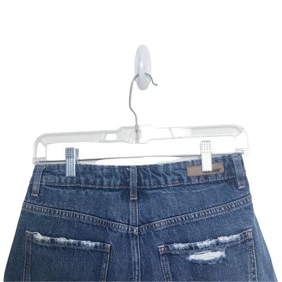 Garage Blue Raw Hem Distressed Jean Denim Shorts Juniors Size 1 - Picture 5 of 11